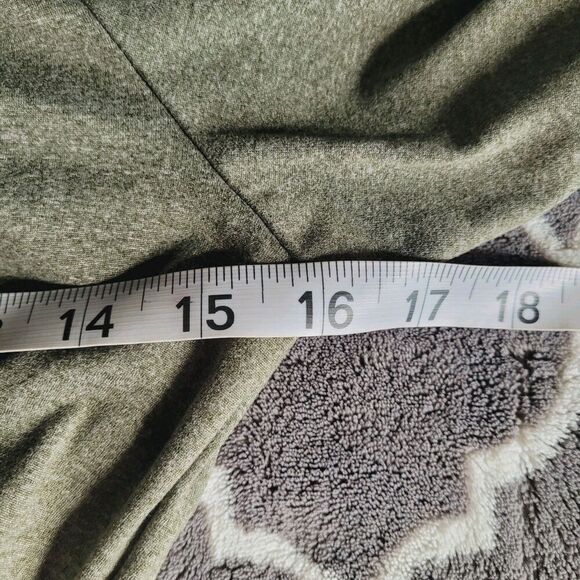 Betabrand Dress Layered Front Faux Wrap Size Medium Green Casual Stretch Comfort - Picture 4 of 7